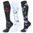 Plusock Flower Pattern Compression Socks(3 Pairs) - image 0