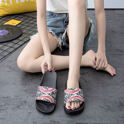 Plusock Plus Size Baseball Pattern Slides(2 Pairs) - image 6