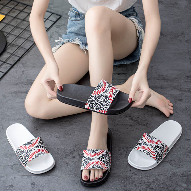 Plusock Plus Size Baseball Pattern Slides(2 Pairs) - image 5