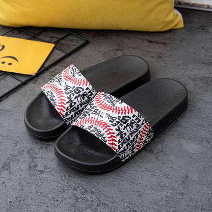 Plusock Plus Size Baseball Pattern Slides(2 Pairs) - image 13