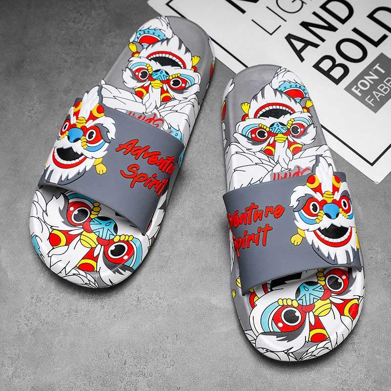 Plusock Plus Size Lion Slides(2 Pairs) - Grey - 2XL - image 11