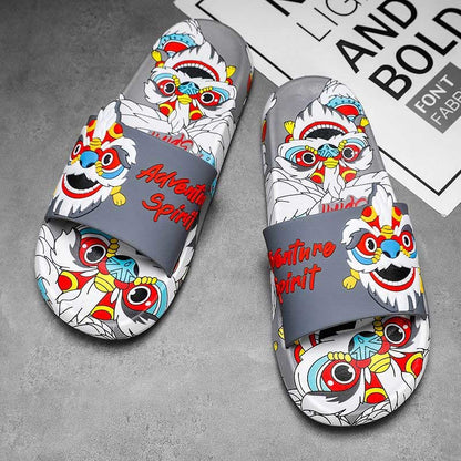 Plusock Plus Size Lion Slides(2 Pairs) - Grey - 2XL - image 11