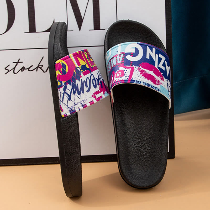 Plusock Plus Size Graffiti Slides(2 Pairs) - image 3