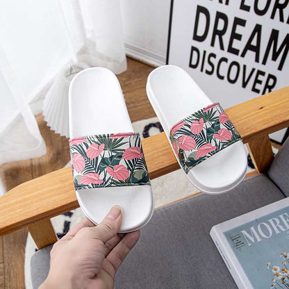 Plusock Plus Size Pink Leaves Slides(2 Pairs) - image 4
