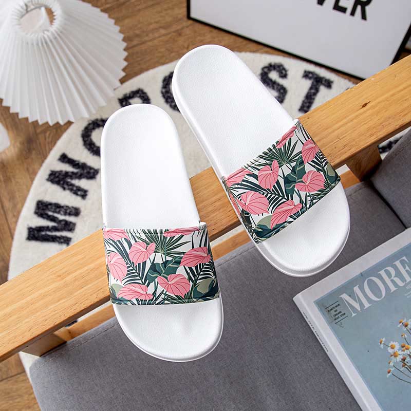 Plusock Plus Size Pink Leaves Slides(2 Pairs) - image 3