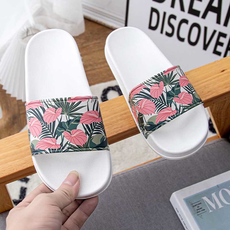 Plusock Plus Size Pink Leaves Slides(2 Pairs) - image 5