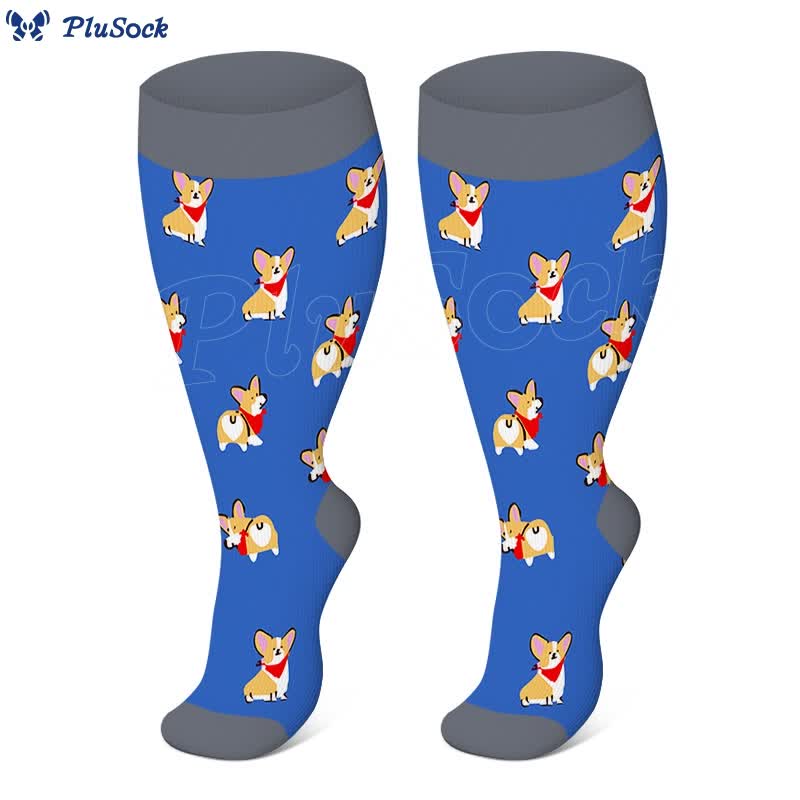 2XL-4XL Plus Size Color Pattern Compression Socks - image 7