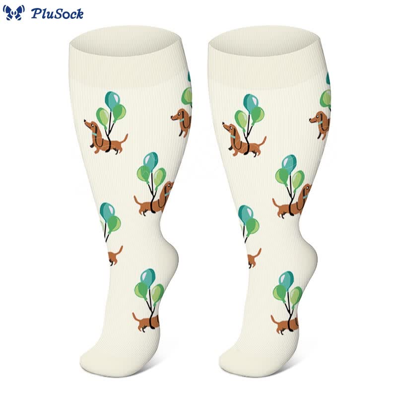 2XL-4XL Plus Size Color Pattern Compression Socks - image 5