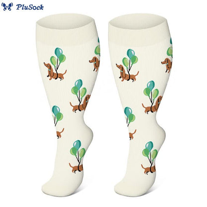2XL-4XL Plus Size Color Pattern Compression Socks - image 5