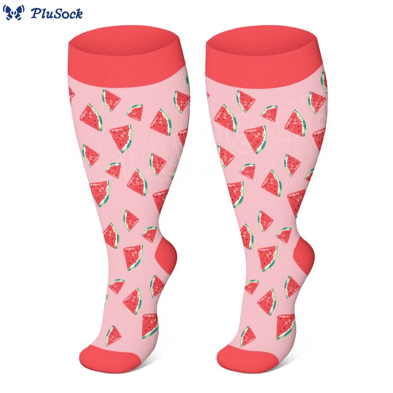 2XL-4XL Plus Size Color Pattern Compression Socks - image 3