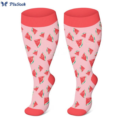 2XL-4XL Plus Size Color Pattern Compression Socks - image 3