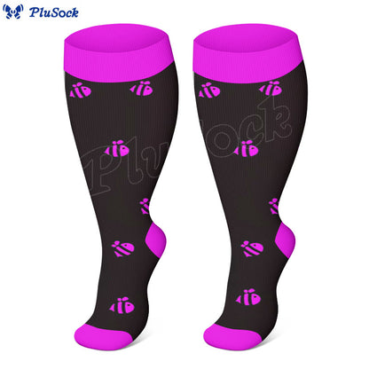 Plus Size Bee Compression Socks