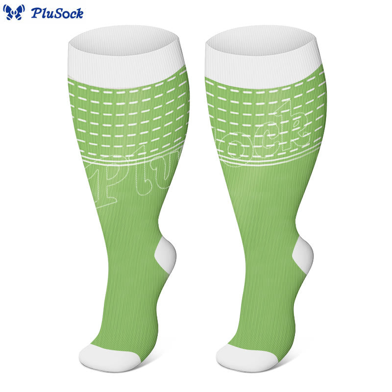 Plusock Plus Size Line Compression Socks - Green - 3XL - image 1
