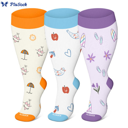 Plusock Plus Size Summer Elements Compression Socks - image 1