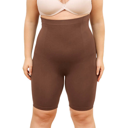 Plus Size High Waist Compression Shorts - image 1