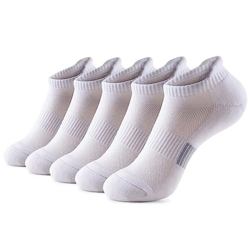 Plusock Solid Color Casual Ankle Socks(15 Pairs) - White - EU37-45(US4-11) - image 1