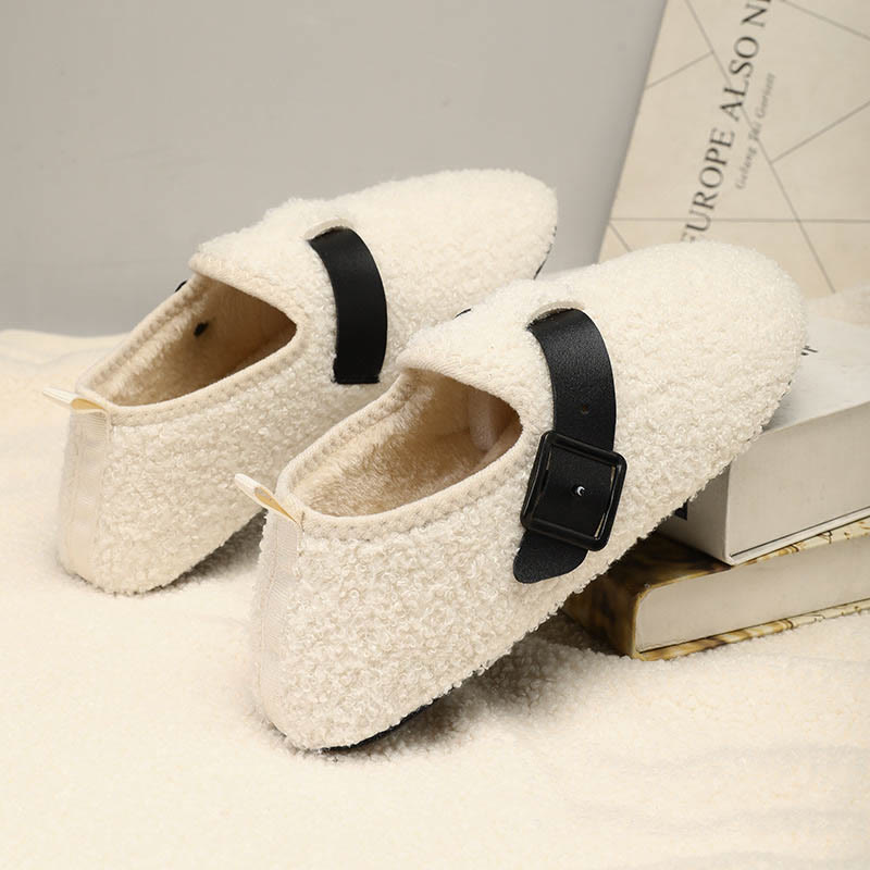 Plus Size Fashion Buckle Slipper Socks