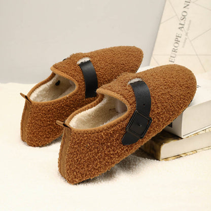 Plus Size Fashion Buckle Slipper Socks
