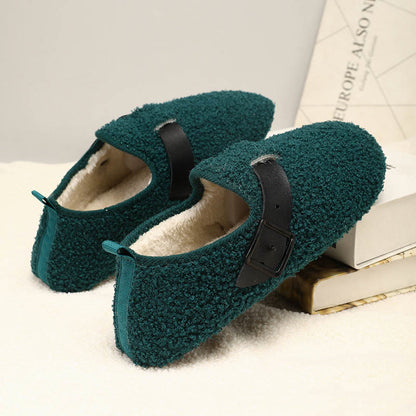 Plus Size Fashion Buckle Slipper Socks