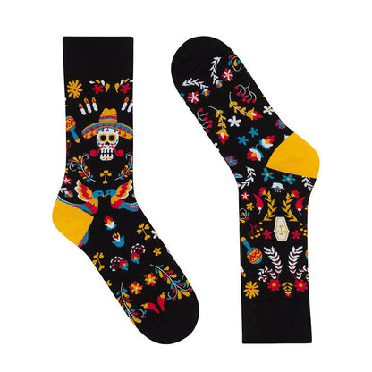 Plus Size Dancing Skeleton Crew Socks(4 Pairs)