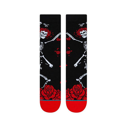 Plus Size Rose Skeleton Crew Socks(3 Pairs)