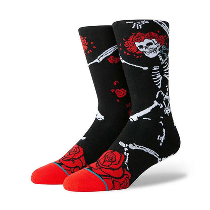Plus Size Rose Skeleton Crew Socks(3 Pairs)