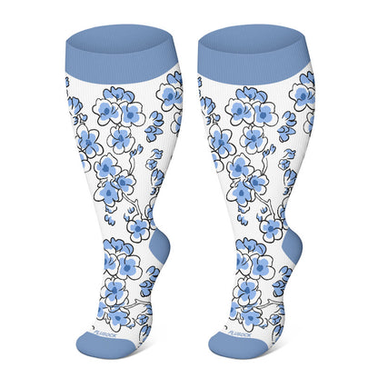 Plusock Plus Size Flower Series Compression Socks - image 2