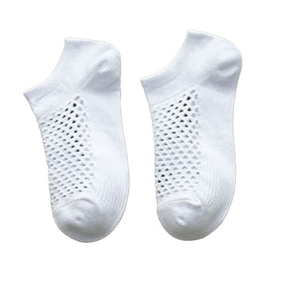 Plus Size Mesh Solid Color Soft Ankle Socks(10 Pairs)