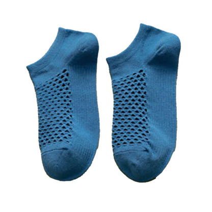 Plus Size Mesh Solid Color Soft Ankle Socks(10 Pairs)