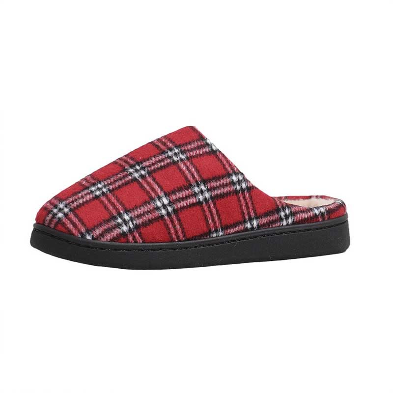 Plus Size Striped Plaid Slippers