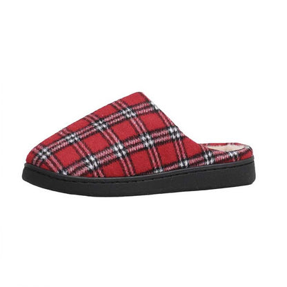 Plus Size Striped Plaid Slippers