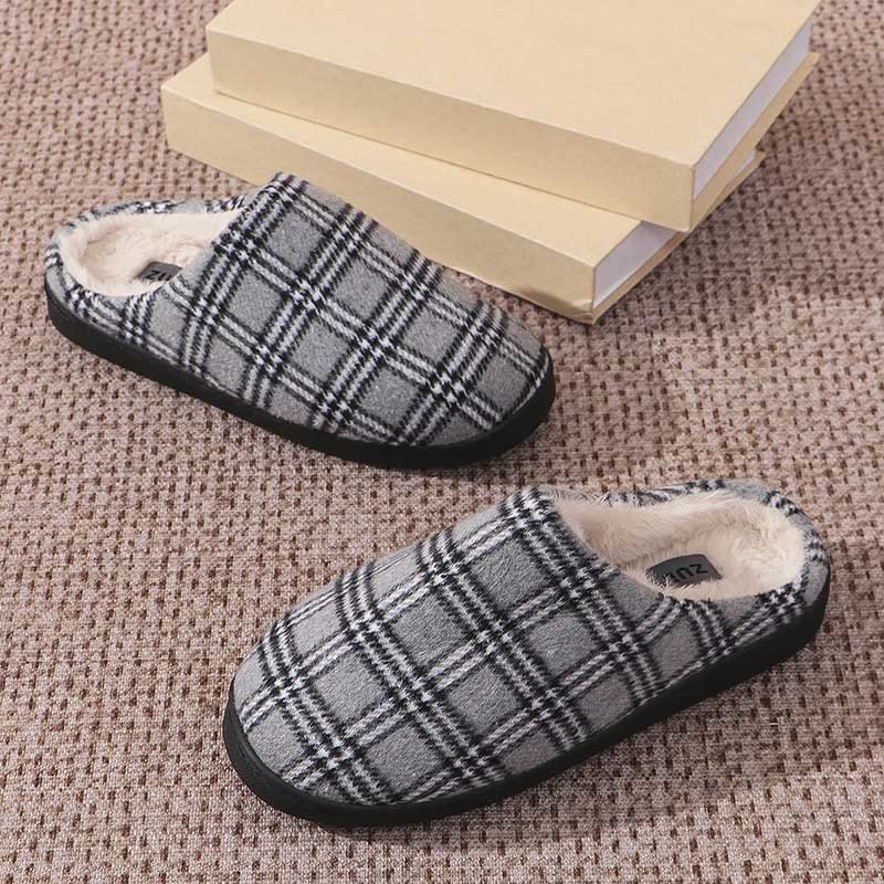 Plus Size Striped Plaid Slippers