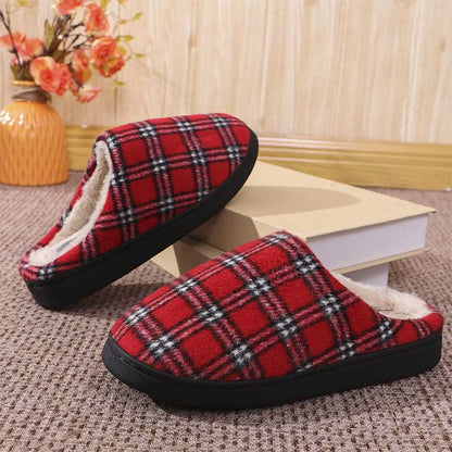 Plus Size Striped Plaid Slippers