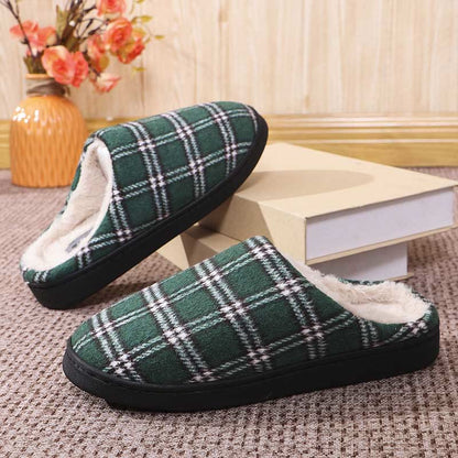 Plus Size Striped Plaid Slippers