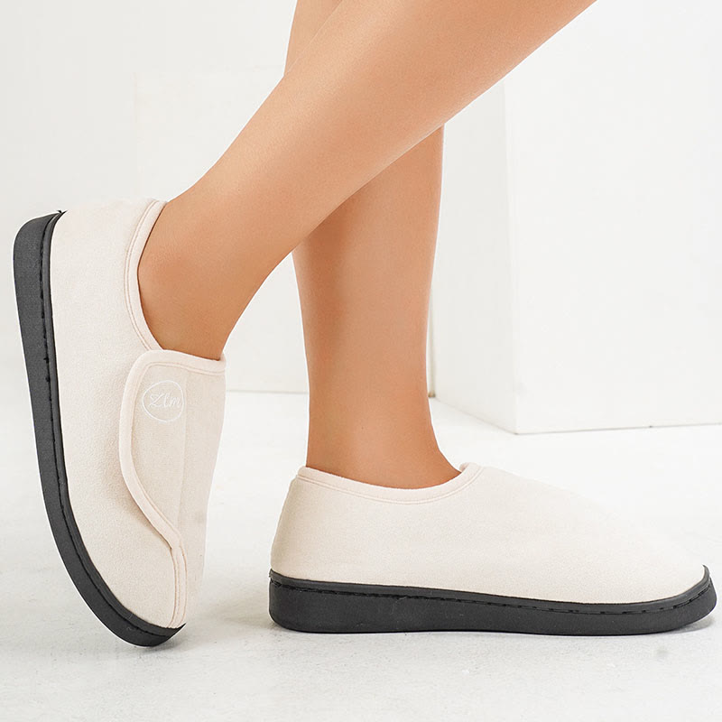 Plus Size Solid Color Thick Sole Slipper Socks - image 2