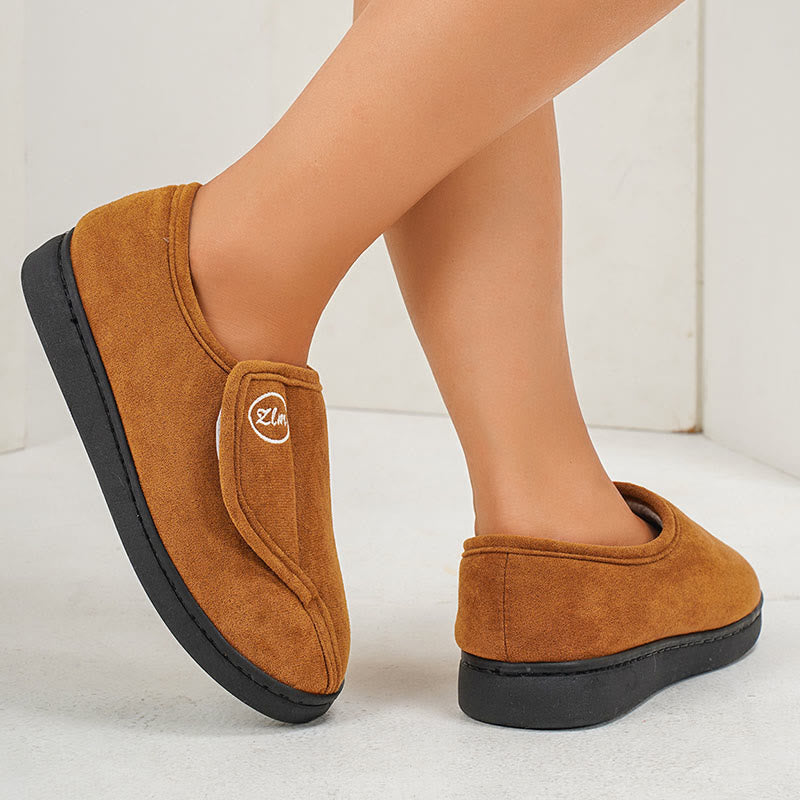 Plusock Plus Size Solid Color Thick Sole Slipper Socks - image 1