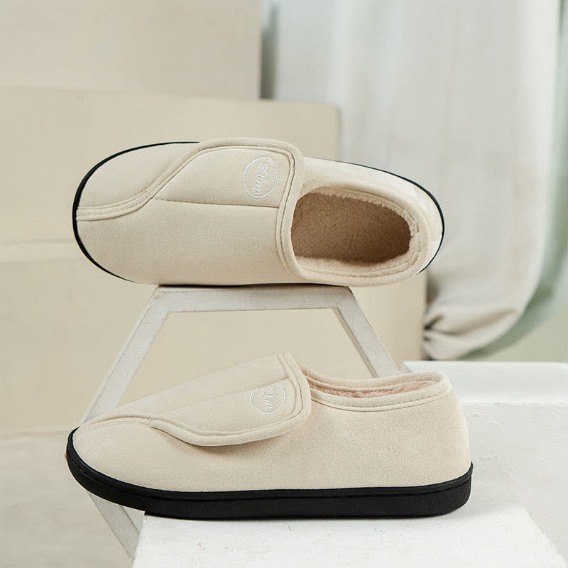Plusock Plus Size Solid Color Thick Sole Slipper Socks - Beige - 2XL - image 10
