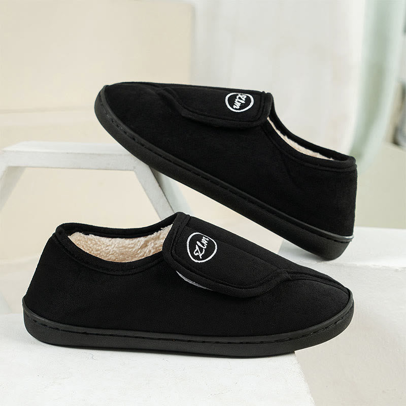 Plusock Plus Size Solid Color Thick Sole Slipper Socks - Black - 2XL - image 11