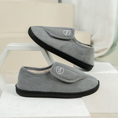 Plusock Plus Size Solid Color Thick Sole Slipper Socks - Grey - 2XL - image 9