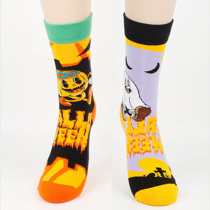 Plus Size Creative Halloween Crew Socks(4 Pairs)