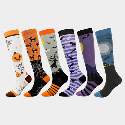 Plusock Funny Halloween Compression Socks(6 Pairs) - Multicolor - S/M - image 0