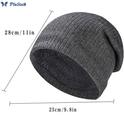Solid Color Simple Knit Beanie Scarf 2 In 1 Set