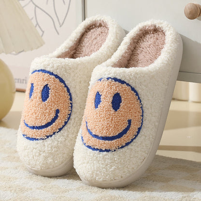 Plusock Plus Size Anti Slip Smiley Face Slippers
