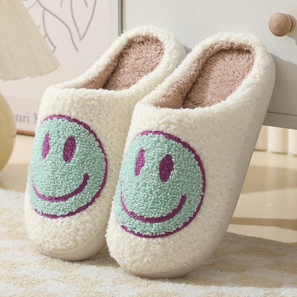 Plusock Plus Size Anti Slip Smiley Face Slippers