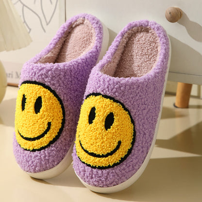 Plusock Plus Size Cartoon Smiley Face Slippers