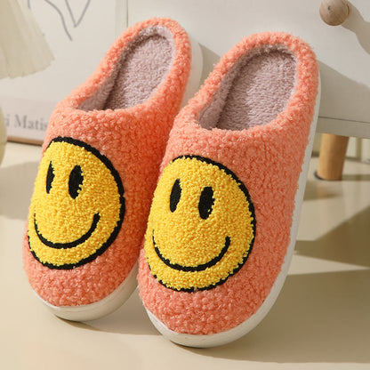 Plusock Plus Size Cartoon Smiley Face Slippers