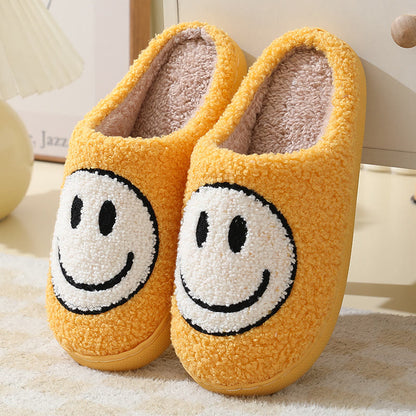 Plusock Plus Size Cartoon Smiley Face Slippers