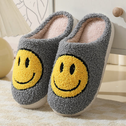 Plusock Plus Size Cartoon Smiley Face Slippers