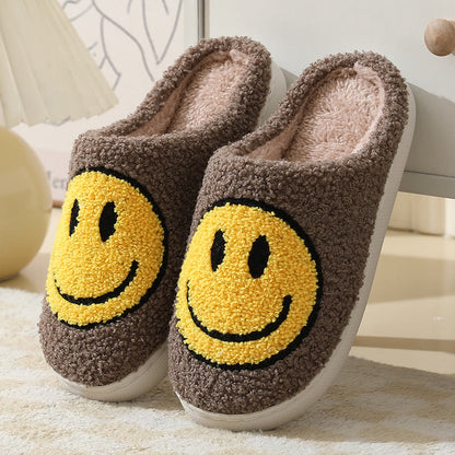 Plusock Plus Size Cartoon Smiley Face Slippers