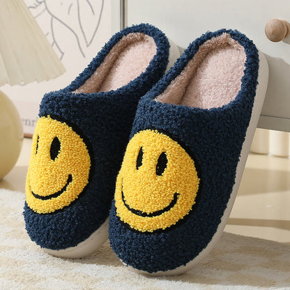 Plusock Plus Size Cartoon Smiley Face Slippers